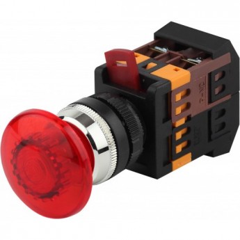 Кнопка ЭРА AELA-22 "ГРИБОК" D22мм 1з+1р неон/240В BBG20-AELA-K04E красн. Б0045630