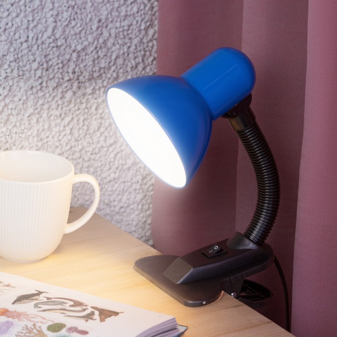 Настольный светильник ЭРА N-102-E27-40W-BU синий C0041426 Настольный светильник ЭРА N-102-E27-40W-BU синий C0041426