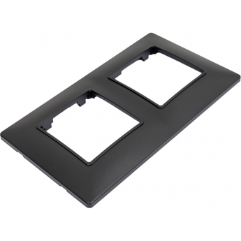 Рамка на 2 поста ЭРА ELEGANCE 14-5002-05 антрацит Рамка на 2 поста ЭРА ELEGANCE 14-5002-05 антрацит