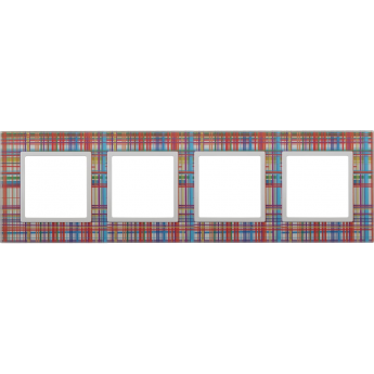 Рамка на 4 поста ЭРА ELEGANCE 14-5104-00 стекло прозрачный+белый Рамка на 4 поста ЭРА ELEGANCE 14-5104-00 стекло прозрачный+белый