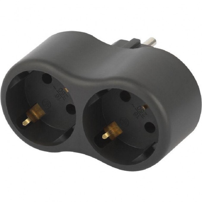 Разветвитель электрический ЭРА SPx-2e-B на 2 розетки с заземл. 16А черн. Б0059722 B0059722 Разветвитель электрический ЭРА SPx-2e-B на 2 розетки с заземл. 16А черн. Б0059722 B0059722
