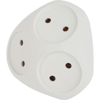 Разветвитель электрический ЭРА SPx-3-B на 3 розетки без заземл. 10А черн. Б0059721