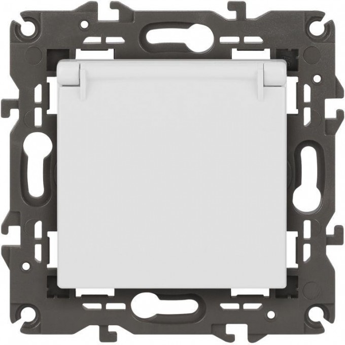 Розетка ЭРА ELEGANCE Б0065808 14-2103-01М 2P+E Schuko со шторками с крышкой 16А-250В матовый белый B0065808 Розетка ЭРА ELEGANCE Б0065808 14-2103-01М 2P+E Schuko со шторками с крышкой 16А-250В матовый белый B0065808