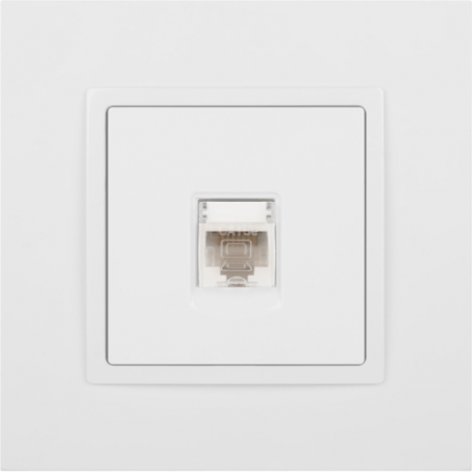 Розетка компьютерная 1-м ЭРА ELEGANCE 14-3107-01 RJ45 IP20 белый B0034302 Розетка компьютерная 1-м ЭРА ELEGANCE 14-3107-01 RJ45 IP20 белый B0034302