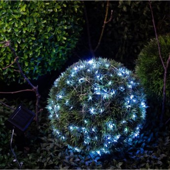 Садовая гирлянда ЭРА ERASF22-17 НИТЬ на солнечной батарее, холодный свет