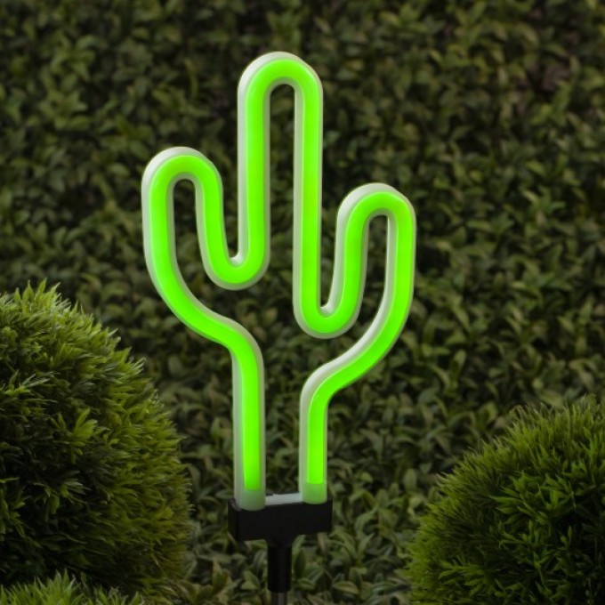 Садовый неоновый светильник ЭРА ERASF012-31 КАКТУС на солнечной батарее B0044239 Садовый неоновый светильник ЭРА ERASF012-31 КАКТУС на солнечной батарее B0044239