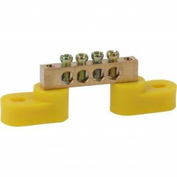 Шина ЭРА PE "земля" на двух угловых изоляторах ШНИ-6х9-4-У2