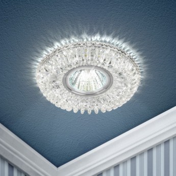 Светильник ЭРА DK LD34 SL/WH декор cо светодиодной подсветкой MR16 прозрачный Светильник ЭРА DK LD34 SL/WH декор cо светодиодной подсветкой MR16 прозрачный