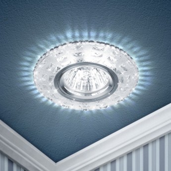 Светильник ЭРА DK LD8 SL/WH декор cо светодиодной подсветкой MR16 прозрачный Светильник ЭРА DK LD8 SL/WH декор cо светодиодной подсветкой MR16 прозрачный