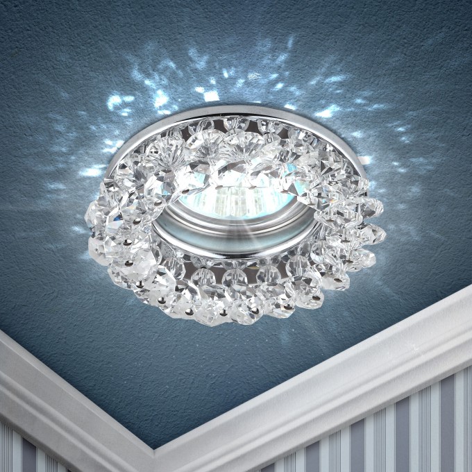 Светильник ЭРА DK16 CH/WH декор круглый с мелкими хрусталиками хром/прозрачный C0044737 Светильник ЭРА DK16 CH/WH декор круглый с мелкими хрусталиками хром/прозрачный C0044737