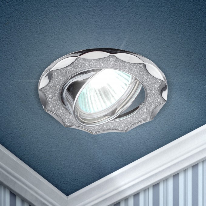 Светильник ЭРА DK17 CH/SH SL декор звезда со стеклянной крошкой MR16 12V/220V 50W хром/серебряный C0043755 Светильник ЭРА DK17 CH/SH SL декор звезда со стеклянной крошкой MR16 12V/220V 50W хром/серебряный C0043755