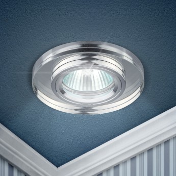 Светильник ЭРА DK7 CH/WH декор стекло круглое хром/зеркальный Светильник ЭРА DK7 CH/WH декор стекло круглое хром/зеркальный