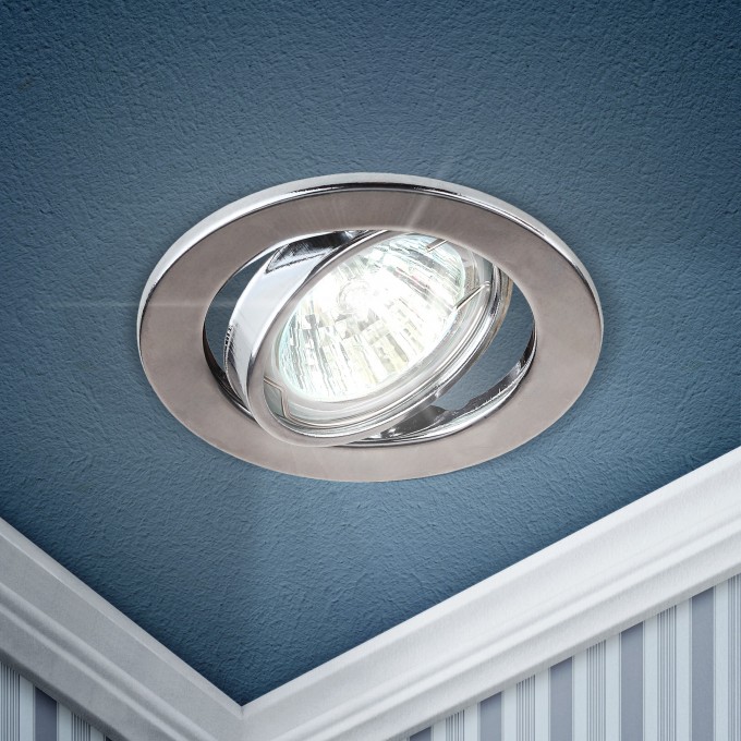 Светильник ЭРА ST2A CH штампованный поворотный MR16 12V/220V 50W хром C0043807 Светильник ЭРА ST2A CH штампованный поворотный MR16 12V/220V 50W хром C0043807