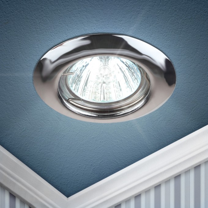Светильник ЭРА ST3 CH штампованный MR16 12V/220V 50W хром C0043804 Светильник ЭРА ST3 CH штампованный MR16 12V/220V 50W хром C0043804