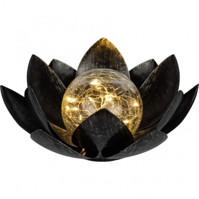 Светильник светодиодный садовый ERASF22-52 "ЛОТОС(2в1)" 20LED стекло кракле уличный на солнечной батарее B0057657 Светильник светодиодный садовый ERASF22-52 "ЛОТОС(2в1)" 20LED стекло кракле уличный на солнечной батарее B0057657