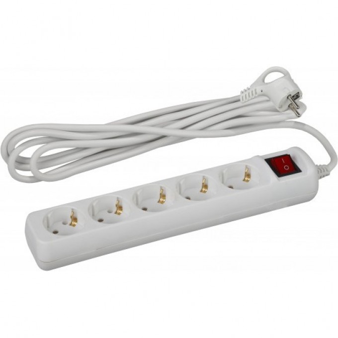 Удлинитель электрический ЭРА U-5ES-3M-3x1 с заземлением с выключателем 5 розеток 3м ПВС 3x1мм2 16А B0028382 Удлинитель электрический ЭРА U-5ES-3M-3x1 с заземлением с выключателем 5 розеток 3м ПВС 3x1мм2 16А B0028382
