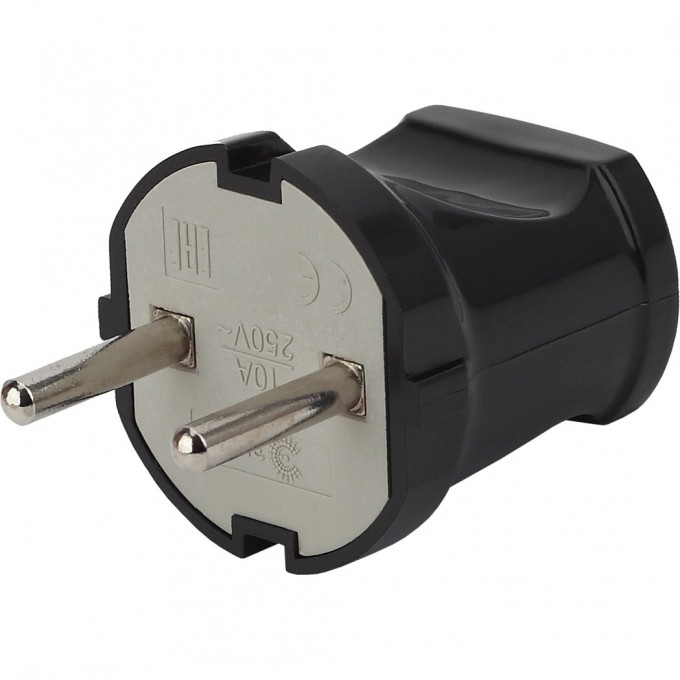 Вилка Vx1-B ЭРА б/з прямая 10A черная B0039672 Вилка Vx1-B ЭРА б/з прямая 10A черная B0039672