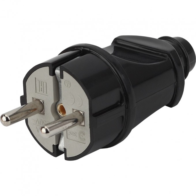 Вилка Vx2-B ЭРА с/з прямая 16A черная B0039674 Вилка Vx2-B ЭРА с/з прямая 16A черная B0039674