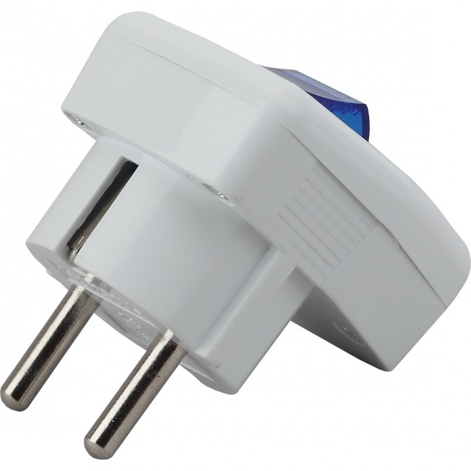 Вилка Vx5-W ЭРА с/з с выключателем 16A белая B0039675 Вилка Vx5-W ЭРА с/з с выключателем 16A белая B0039675