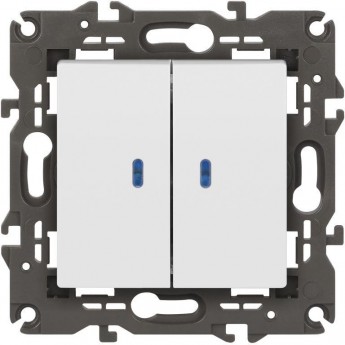 Выключатель ЭРА ELEGANCE 14-1105-01 10А IP20 250В 10AX с подсветкой белый