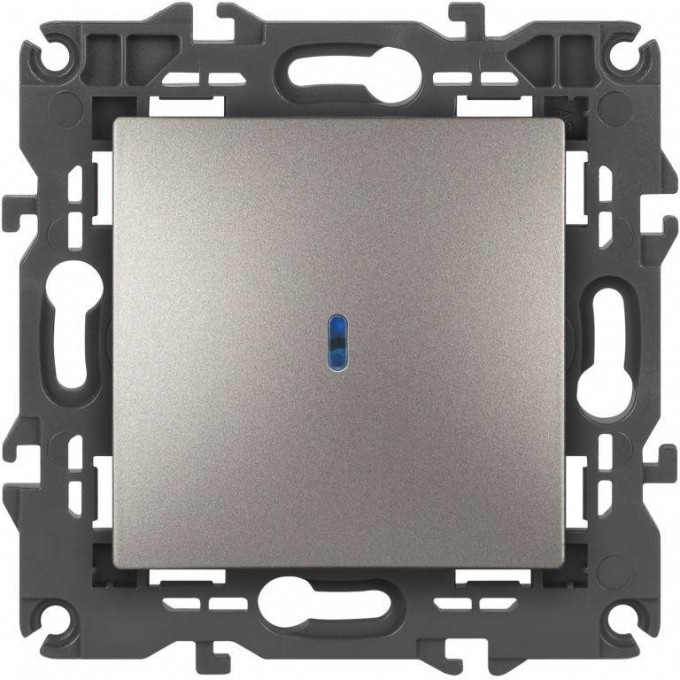 Выключатель ЭРА ELEGANCE Б0065785 14-1102-16 с подсветкой 10АХ-250В титан B0065785 Выключатель ЭРА ELEGANCE Б0065785 14-1102-16 с подсветкой 10АХ-250В титан B0065785