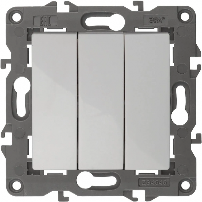 Выключатель тройной ЭРА ELEGANCE 14-1107-01 10АХ-250В, IP20 белый B0034249 Выключатель тройной ЭРА ELEGANCE 14-1107-01 10АХ-250В, IP20 белый B0034249