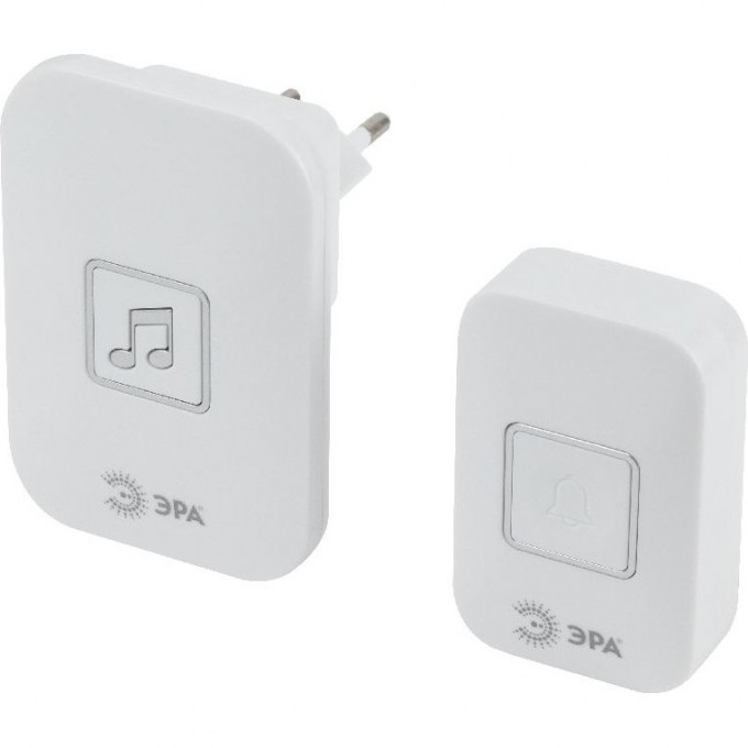 Звонок дверной ЭРА C98 беспроводной, от сети, белый, 60 мелодий B0054089 Звонок дверной ЭРА C98 беспроводной, от сети, белый, 60 мелодий B0054089