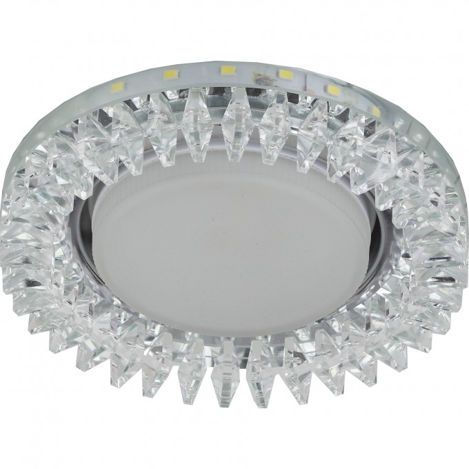 Светильник ЭРА DK LD20 SL/WH декор cо светодиодной подсветкой Gx53 прозрачный B0028065 Светильник ЭРА DK LD20 SL/WH декор cо светодиодной подсветкой Gx53 прозрачный B0028065