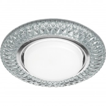 Светильник ЭРА DK LD23 SL/WH декор cо светодиодной подсветкой Gx53 прозрачный Светильник ЭРА DK LD23 SL/WH декор cо светодиодной подсветкой Gx53 прозрачный